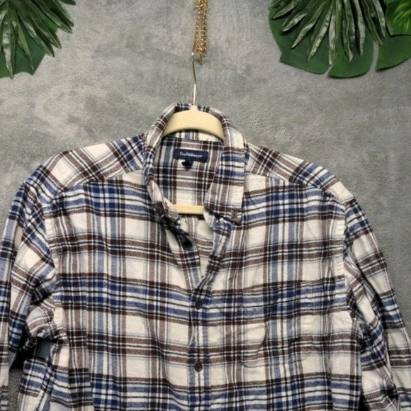 🍑CROFT & BARROW Men Flannel Shirt Winter Button-Down Pocket Casual Plaid MEDIUM - Picture 12 of 12
